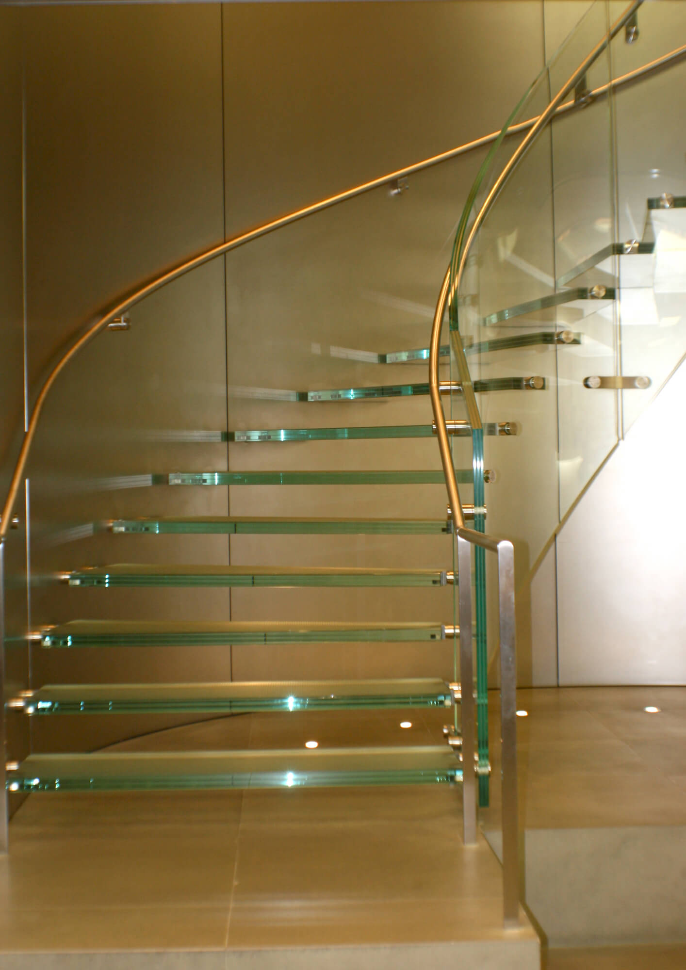 Glass Railings with Glass Steps