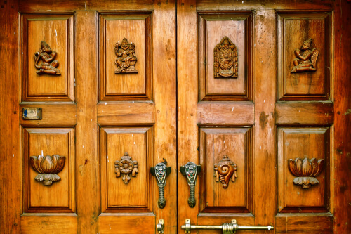 accent doors for modern pooja room door design