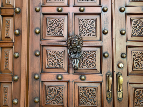 The antique styles of front door design
