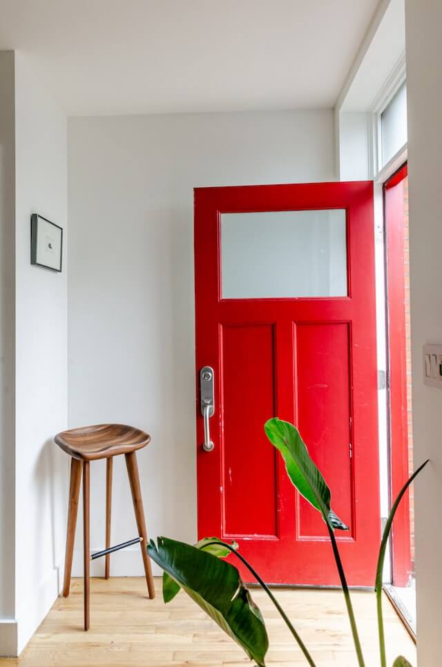 The Red Main Door Design