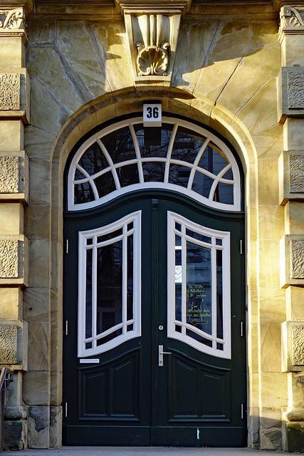 Main Door Style with Glass Panels in the Victorian Style