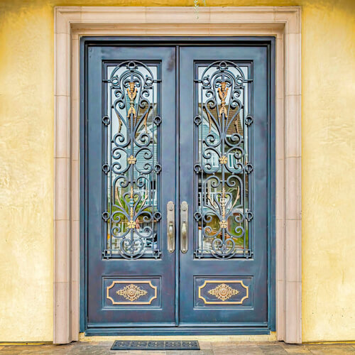 double door iron gate design