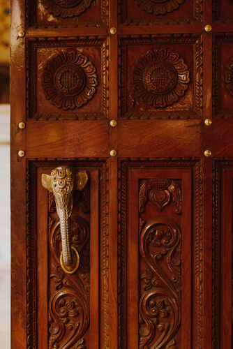 Doors with Lord Ganesha's Engraving 