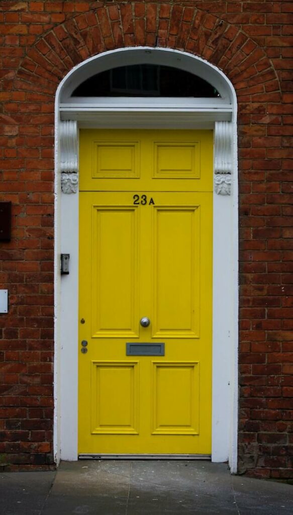 Stylish modern main entrance door
