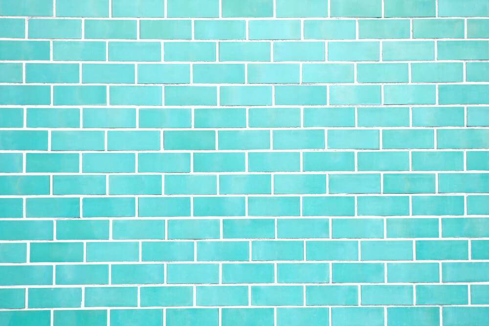 turquoise brick tile