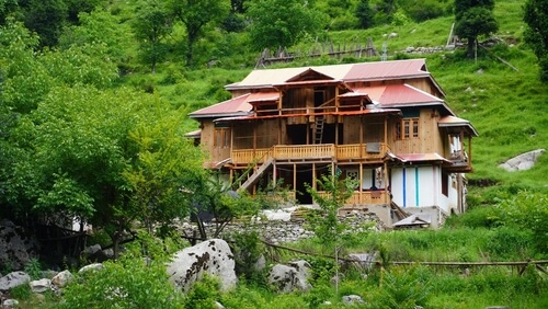 wooden cottages - kashmiri house design