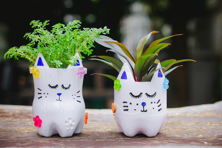 Cute Kitties Flower Pot Design
