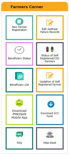 PM Kisan Samman Nidhi website registration option