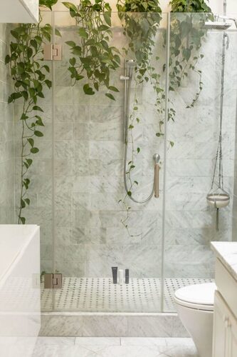 Green small bathroom designs