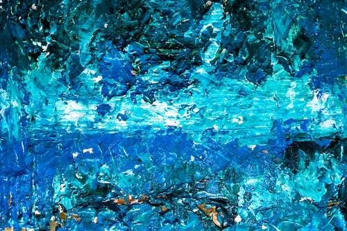 Shades of Aquamarine POP Painting Design Idea