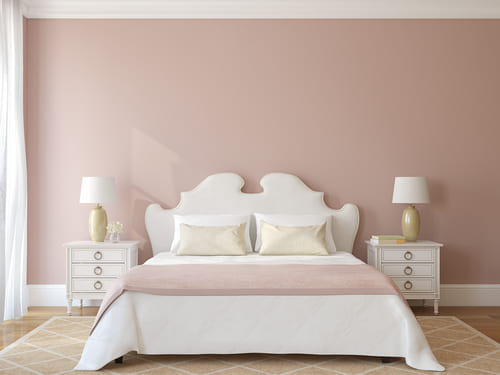 Beige and Pink Bedroom
