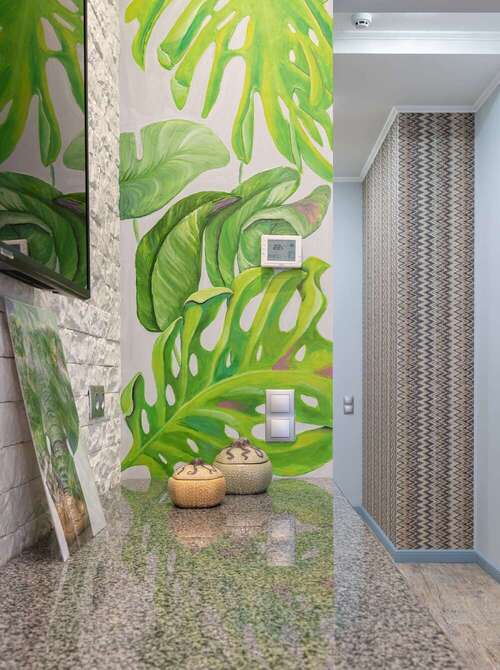 green wallpaper effect
