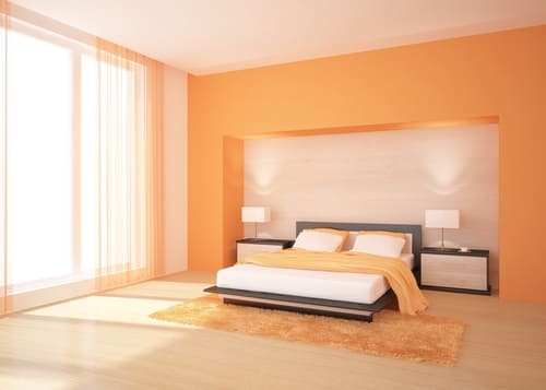 Orange Pink Bedroom 