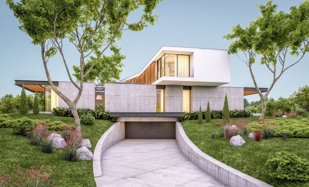 big expansive simple house designs
