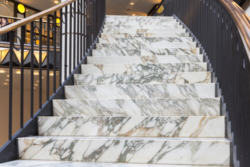marble stairs design ideas calacatta gold