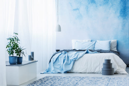 Combination Of Calm Blue And Off-White Tones