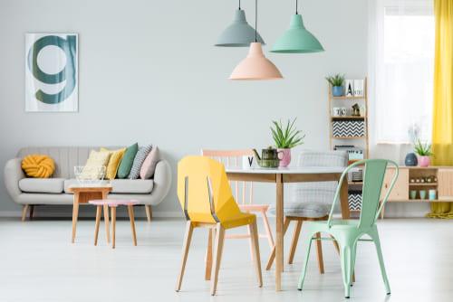 Pastel Colours for Living Room