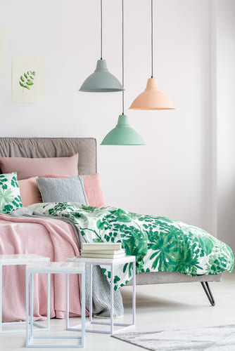 Peach and Mint Green Combination for Bedrooms