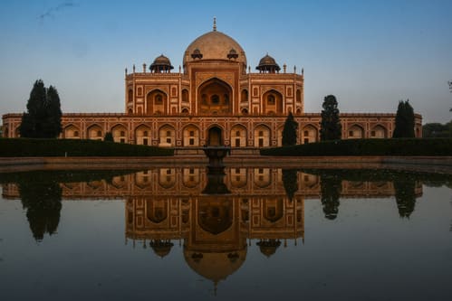 The Beautiful Reflection Of The Humayun Tomb
