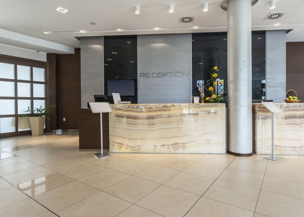 reception area in office